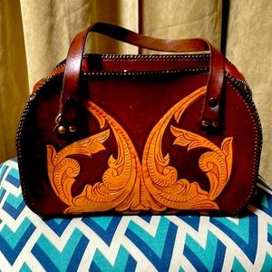 Handmade leather handbag